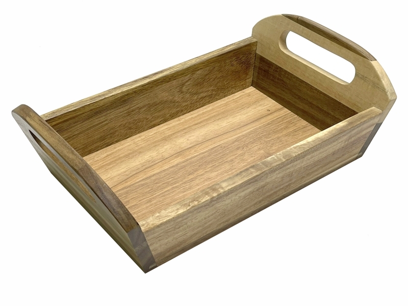 Ultimate Acacia Wood Bread Basket with Integrated Handles